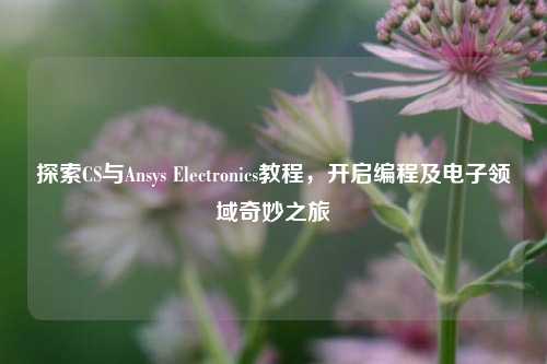 探索CS与Ansys Electronics教程，开启编程及电子领域奇妙之旅