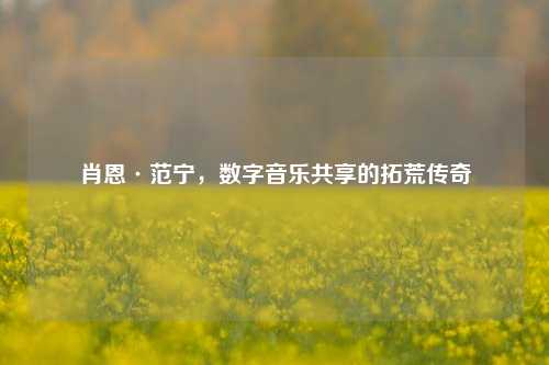 肖恩·范宁，数字音乐共享的拓荒传奇