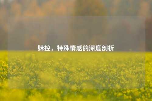 妹控，特殊情感的深度剖析
