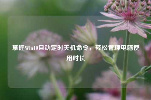 掌握Win10自动定时关机命令,轻松管理电脑使用时长