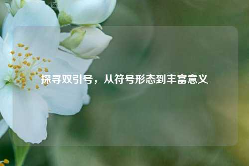 探寻双引号,从符号形态到丰富意义