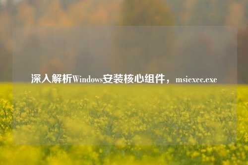 深入解析Windows安装核心组件,msiexec.exe
