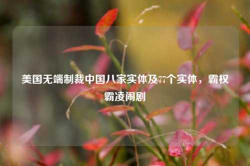 美国无端制裁中国八家实体及77个实体,霸权霸凌闹剧