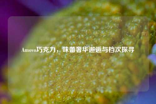 Amovo巧克力,味蕾奢华邂逅与档次探寻