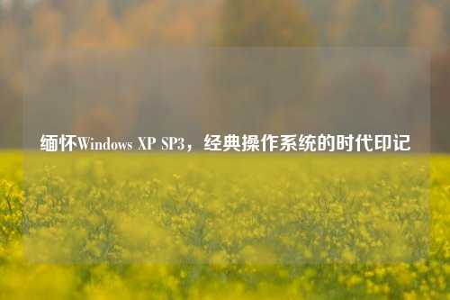 缅怀Windows XP SP3,经典操作系统的时代印记