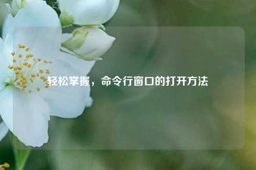 轻松掌握，命令行窗口的打开方法
