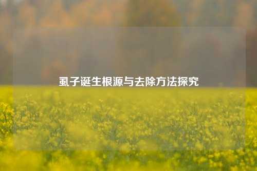 虱子诞生根源与去除 探究